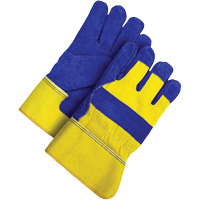Gants d'ajusteur, Grand, Paume en Cuir de vache refendu, Doublure en Peluche d'acrylique Pryde Industrial Inc.