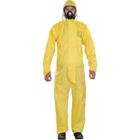 Microchem&reg; Medium-Duty Disposable Coveralls, Small, Yellow, Polypropylene Pryde Industrial Inc.
