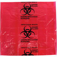 Sacs pour d&eacute;chets dangereux Dynamic, D&eacute;chets infectieux, 24" lo x 24" la, 12 microns Pryde Industrial Inc.
