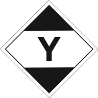 "Y" Limited Quantity Air Shipping Labels, 4" L x 4" W, Black on White SGQ531 | Pryde Industrial Inc.