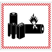 Hazardous Material Handling Labels, 4-1/2" L x 5-1/2" W, Black on Red SGQ532 | Pryde Industrial Inc.