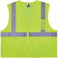 Gilet de s&eacute;curit&eacute; auto-extinguible GloWear 8256Z, Jaune lime haute visibilit&eacute;, Moyen/Petit, Polyester Pryde Industrial Inc.