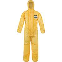 ChemMax&reg; 1 Coveralls, Polyethylene/Polypropylene, 4X-Large, Yellow Pryde Industrial Inc.