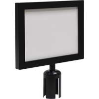 Cadre d'enseigne pour poteau de barri&egrave;re pour le contr&ocirc;le des foules, Noir Pryde Industrial Inc.