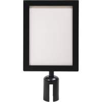 Cadre d'enseigne pour poteau de barri&egrave;re pour le contr&ocirc;le des foules, Noir Pryde Industrial Inc.