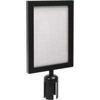 Cadre d'enseigne pour poteau de barri&egrave;re pour le contr&ocirc;le des foules, Noir Pryde Industrial Inc.