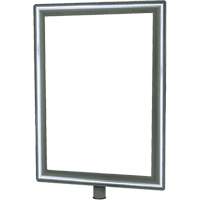 Porte-enseigne vertical robuste pour montant classique, Chrome poli Pryde Industrial Inc.