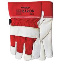 Red Baron Fitter's Gloves, Large, Grain Cowhide Palm, Sherpa Inner Lining Pryde Industrial Inc.