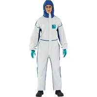 AlphaTec 1800 Comfort 3-Piece Coveralls, Large, Blue/White, Microporous/SMS Pryde Industrial Inc.