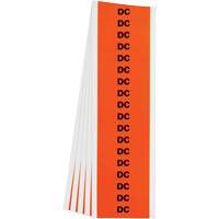 "DC" Conduit & Voltage Labels, 1/2" x 2-1/4", Cloth/Vinyl, English Pryde Industrial Inc.