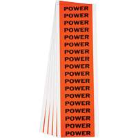 "Power" Conduit & Voltage Labels, 1/2" x 2-1/4", Cloth/Vinyl, English Pryde Industrial Inc.