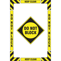 "Keep Clear Do Not Block" Floor Marking Kit, Adhesive, English with Pictogram Pryde Industrial Inc.