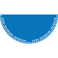 "Caution" Half Circle Swing Door Floor Sign, Adhesive, English with Pictogram Pryde Industrial Inc.