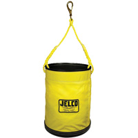 Vinyl Coated Collapsible Bucket, 11" L x 11" W x 16" H, Nylon, Black/Yellow Pryde Industrial Inc.