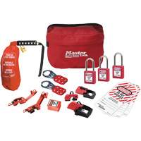Trousse de cadenassage avec cadenas en thermoplastique de qualit&eacute; sup&eacute;rieure Zenex, Ensemble &eacute;lectrique, 16 composants compris Pryde Industrial Inc.