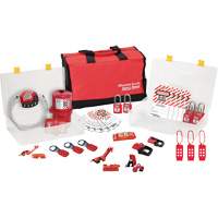 Trousse de cadenassage avec cadenas en thermoplastique de qualit&eacute; sup&eacute;rieure Zenex, Ensemble &eacute;lectrique, 27 composants compris Pryde Industrial Inc.