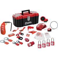 Trousse de cadenassage avec cadenas en thermoplastique de qualit&eacute; sup&eacute;rieure Zenex, Ensemble &eacute;lectrique/Vanne, 27 composants compris Pryde Industrial Inc.