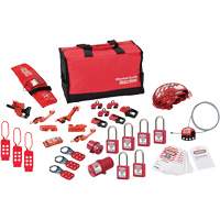 Trousse de cadenassage avec cadenas en thermoplastique de qualit&eacute; sup&eacute;rieure Zenex, Ensemble &eacute;lectrique/Vanne, 34 composants compris Pryde Industrial Inc.