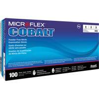 Gants d'examen d'usage multiple Microflex Cobalt N19, T-petit, Nitrile, 3,9 mils, Sans poudre, Bleu, Classe 2 Pryde Industrial Inc.