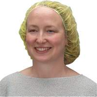 Bouffant Caps, Polypropylene, 21", Yellow Pryde Industrial Inc.