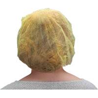 Bouffant Caps, Polypropylene, 21", Yellow Pryde Industrial Inc.