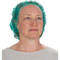 Bouffant Caps, Polypropylene, 21", Green Pryde Industrial Inc.
