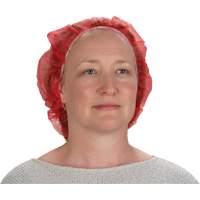 Bouffant Caps, Polypropylene, 21", Red Pryde Industrial Inc.