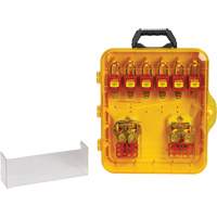 Lockout Station with Keyed Different Nylon Safety Lockout Padlocks, Plastic Padlocks, 12 Padlock Capacity, Padlocks Included Pryde Industrial Inc.