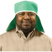 Chapeau avec couvre-nuque en coton ignifug&eacute; Weldlite, Taille unique, Vert Pryde Industrial Inc.