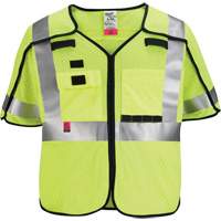 Breakaway Mesh Safety Vest, Black/High Visibility Lime-Yellow, Medium/Small Pryde Industrial Inc.