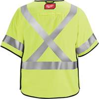 Breakaway Mesh Safety Vest, Black/High Visibility Lime-Yellow, Medium/Small Pryde Industrial Inc.