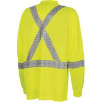 6905A Ultra-Cool Ultra-Breathable Long-Sleeved Safety Shirt, X-Small, High Visibility Lime-Yellow Pryde Industrial Inc.
