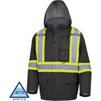 5031BK Manteau de s&eacute;curit&eacute; matelass&eacute; imperm&eacute;able, Noir, Petit Pryde Industrial Inc.