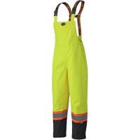 5405 300D Trilobal Ripstop Waterproof Bib Pants, Polyester, X-Small, High Visibility Lime-Yellow Pryde Industrial Inc.