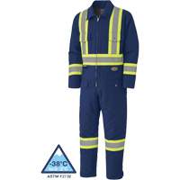 5539A Quilted Duck Coveralls, Small, Navy Blue Pryde Industrial Inc.