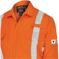 7702BB FR-Tech&reg; 2-Tone Safety Coverall, Size 36, Navy Blue/Orange, 10 cal/cm² Pryde Industrial Inc.