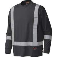 340SFA Flame-Resistant Long-Sleeved Safety Shirt, Small, Black Pryde Industrial Inc.