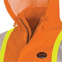 5880 Manteau de pluie ignifuge et protection contre les &eacute;clats d'arc &eacute;lectrique, T-petit, Orange haute visibilit&eacute;, 10 cal/cm² Pryde Industrial Inc.