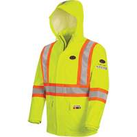 5881 Manteau de pluie ignifuge et protection contre les &eacute;clats d'arc &eacute;lectrique, T-petit, Jaune haute visibilit&eacute;, 10 cal/cm² Pryde Industrial Inc.