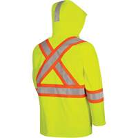 5881 Manteau de pluie ignifuge et protection contre les &eacute;clats d'arc &eacute;lectrique, T-petit, Jaune haute visibilit&eacute;, 10 cal/cm² Pryde Industrial Inc.