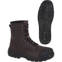 1028 Bottes de travail 8" marron, Cuir, Embout Acier, Taille 10 Pryde Industrial Inc.
