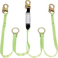 SA-54055-6 Shock Absorbing Lanyard, 6', Snap Hook Center, Snap Hook Leg Ends, Polyester Pryde Industrial Inc.