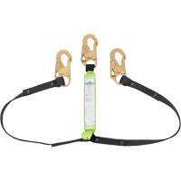SA-64000-6 Shock Absorbing Lanyard, 6', Snap Hook Center, Snap Hook Leg Ends, Polyester Pryde Industrial Inc.