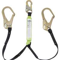 SA-64022-4 Shock Absorbing Lanyard, 4', Rebar Hook Center, Snap Hook Leg Ends, Polyester Pryde Industrial Inc.