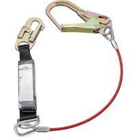 SA-5502-4 Shock Absorbing Lanyard, 4', Rebar Hook Center, Snap Hook Leg Ends, Polyester Pryde Industrial Inc.
