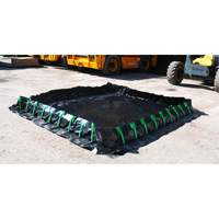 Ultra-Containment Berm&reg;, 179 US gal. Capacity, 4' W x 6' L x 12" H, Stake Wall Pryde Industrial Inc.