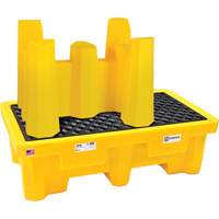 Ultra-Drum Rack 4-Drum Containment System without Drain, 53" L x 53" W x 77.8" H, 3000 US gal. Capacity Pryde Industrial Inc.