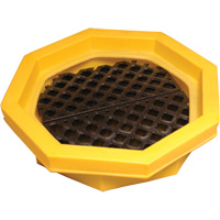 Ultra-Drum Tray avec grille, 32" lo x 32" la x 8,1" h, Cap. de d&eacute;versement 21,1 gal. US Pryde Industrial Inc.