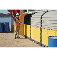 P16 Plus Ultra-Hard Top Spill Pallets&reg; without Drain, 250" L x 79" W x 62" H, 9000 lbs. Load Capacity Pryde Industrial Inc.