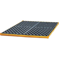 4-Drum Flexible Ultra-Spill Deck&reg;, 22 US gal. Spill Capacity, 48" x 48" x 2.5" Pryde Industrial Inc.